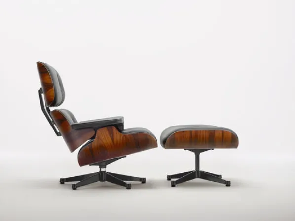Eames Lounge Chair Ottoman Läder