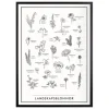 Landskapsblommor Affisch