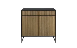 Line Burned Walnut Hög
