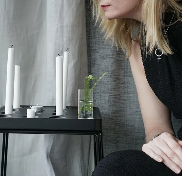 Ljusstake Stumpastaken Svart Original