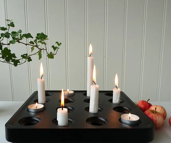 Ljusstake Stumpastaken Svart Small