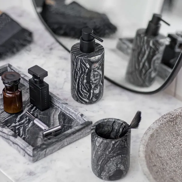 Marble Tandborsthållare Black/Grey