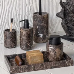 Marble Tandborstmugg Brown
