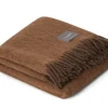 Mohair Pläd Dark Earth & Light Brown Melange