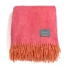 Mohair Pläd Orange & Pion Melange