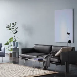 Outline 3-Sits Soffa Polerad Aluminium