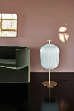 Plissée Floor Lamp Brass Golvlampa