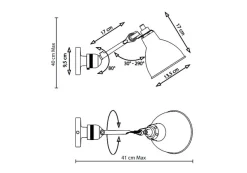 304 Vägglampa Med Knapp