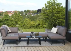 Villac Hörnsoffa – Med Beiga dynor