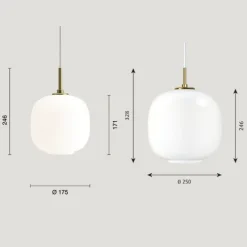 VL45 Radiohus Pendel Taklampa Pale Yellow